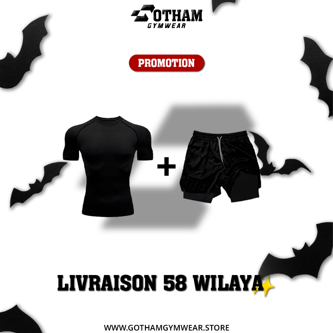 PACK - TSHIRT DE CAOMPRESS + SHORT CYCLISTE